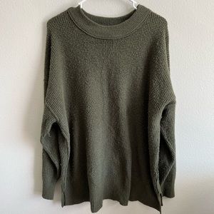 Aerie Green Knit Oversized Sweater